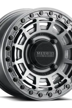Time-Limited Method MR415 Beadlock 15x7 / 5+2/38mm Offset / 5x4.5 / 76 CB Graphite Wheel - Gloss Graphite Ring