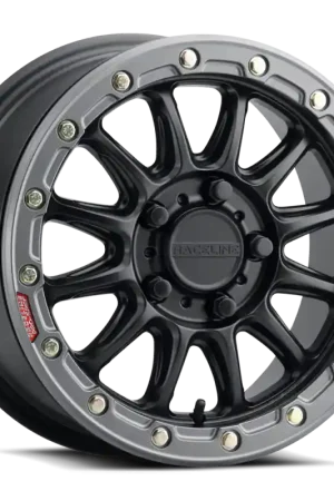 Raceline A14BG Alpha 15x10in/5x114.3 BP/25mm Offset/68mm Bore - Black & Gunmetal Ring Beadlock Wheel Special Offer