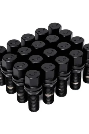 Vossen Lug Bolt - 14x1.25 - 30mm - 17mm Hex - Cone Seat - Black (Set of 20) Special Offer