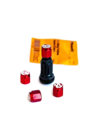 New Release Fifteen52 Valve Stem Cap Set - Red - 4 Pieces