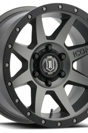 ICON Rebound 17x8.5 5x5 -6mm Offset 4.5in BS 71.5mm Bore Titanium Wheel Time-Limited
