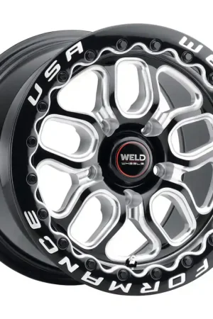 Weld Racing 15x10 Laguna Bead Lock 5x120 ET46 BS7.25 Gloss BLK MIL DIA 78.1 Premium
