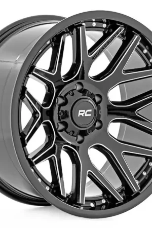 Super Sale 95 Series Wheel One-Piece Gloss Black Machined 20x10 8x180 -19mm Rough Country