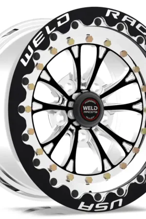 Professional Grade Weld Vitesse 15x10 / 5x4.75 BP / 7.5in. BS Black Wheel - Black Single Beadlock MT
