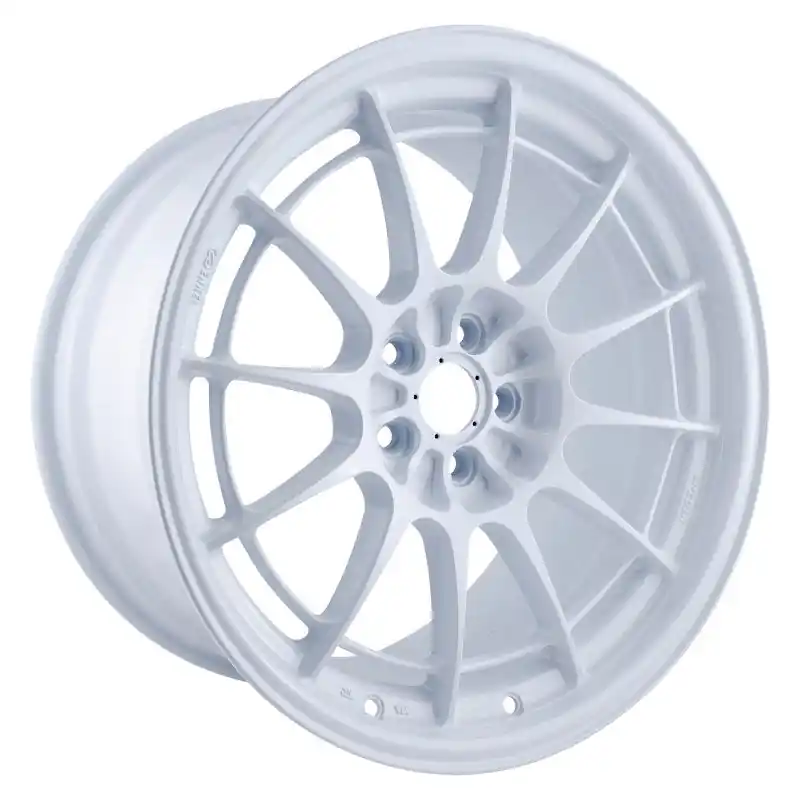 Premium Enkei NT03+M 18x9.5 5x114.3 40mm Offset 72.6mm Bore Vanquish White Wheel (MOQ of 40)