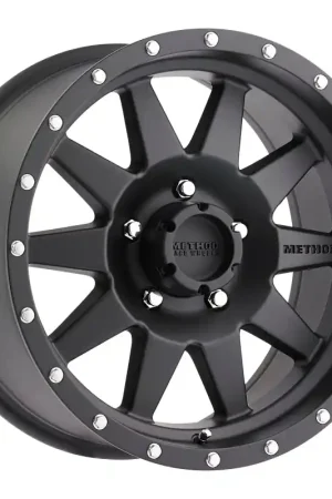 Latest Method MR301 The Standard 17x9 -12mm Offset 5x4.5 83mm CB Matte Black Wheel