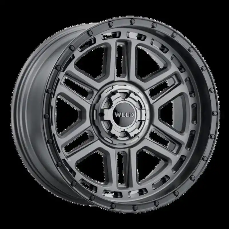Weld Off-Road Crux 22x12in / 5x127 BP / ET -44 / 87.1mm Bore - Satin Gunmetal / Satin Black Wheel Grab Now