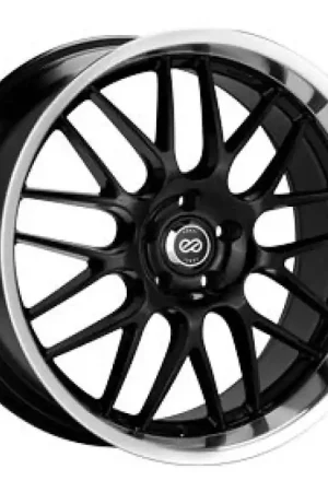 Premium Enkei Lusso 18x7.5 42mm Offset 5x114.3 Bolt Pattern 72.6 Bore Black w/ Machined Lip Wheel