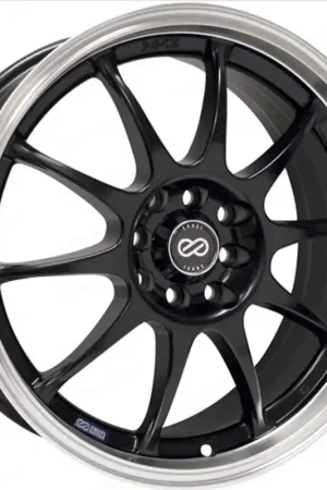 Price Drop Enkei J10 16x7 5x100/114.3 38mm Offset 72.62mm Bore Dia Matte Black w/ Machined Lip Wheel