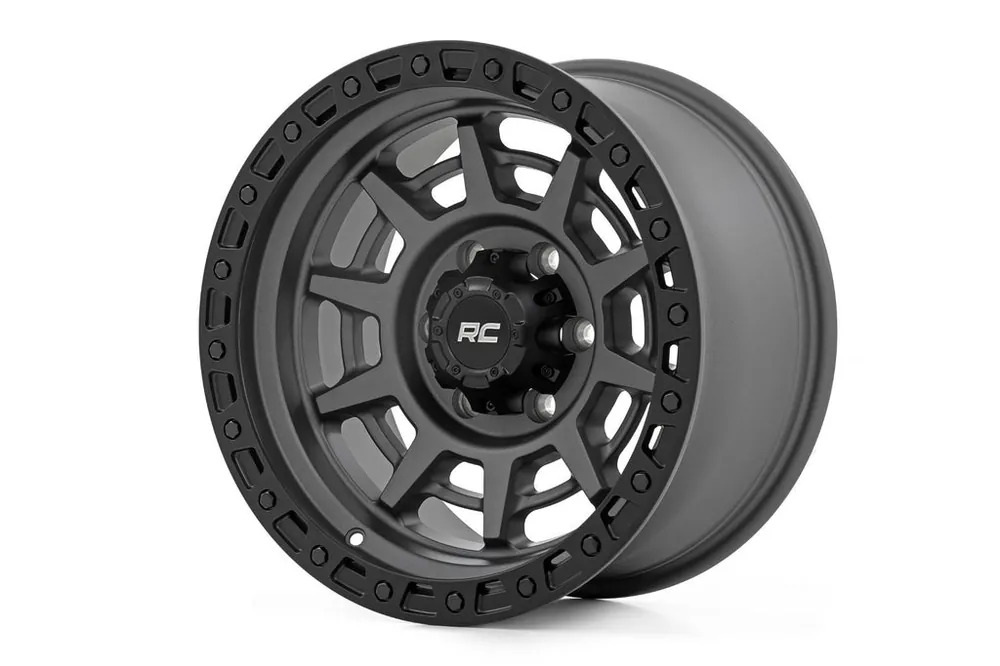Fan Favorite Rough Country 85 Series Wheel | Simulated Beadlock | Gunmetal Gray/Black | 17x9 | 5x5.5 | -0mm