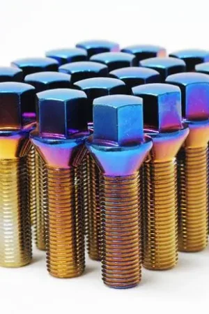 Next Day Delivery Wheel Mate Mevius Lug Bolt Set of 20 - Black 14x1.50 40mm Cone 60 DEG TAP