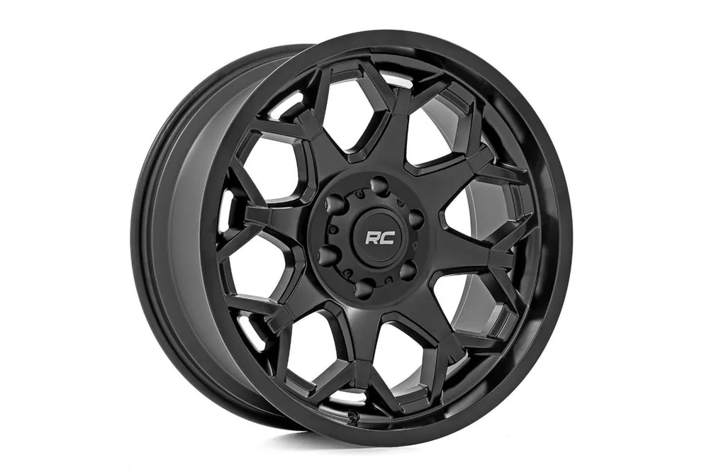 Rough Country 80 Series Wheel | One-Piece | Semi Gloss Black | 20x10 | 8x180 | -19mm Mega Sale
