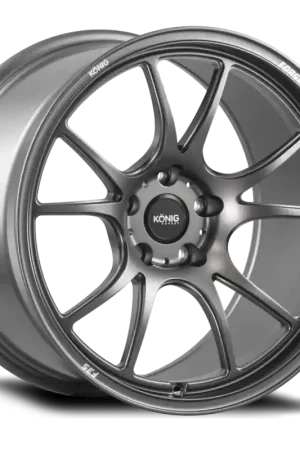 Konig Forged F3S 18X9.5 5X120 ET44 Satin Charcoal Knurled Bead Crafted