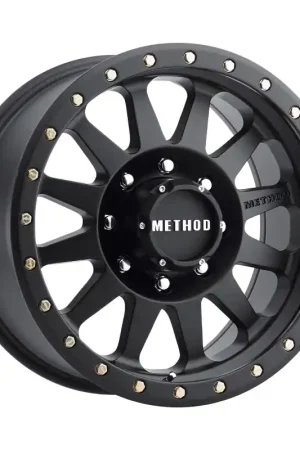 Method MR304 Double Standard 17x8.5 0mm Offset 8x6.5 130.81mm CB Matte Black Wheel While Supplies Last