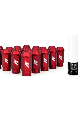 Mishimoto Aluminum Locking Lug Nuts M12x1.5 20pc Set Red Exclusive Offer