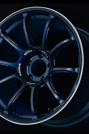 Super Sale Advan RZ-F2 18x9.5 +29 5x114.3 Racing Titanium Blue and Ring Wheel