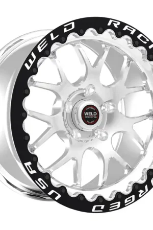 Buy Online Weld S77 17X11 / 5X115 BP / 5.8in BS Polished Wheel (Medium Pad) - Black Single Beadlock