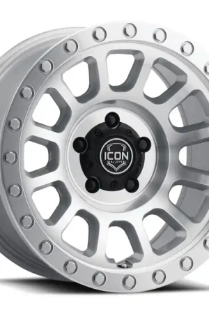 ICON Hulse 17 X 8.5 6 X 135 6mm Offset 5in BS Silver Machined No Minimum Order