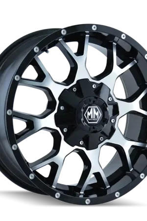 Big Sale Mayhem 8015 Warrior 20x9 / 6x135 BP / 18mm Offset / 106mm Hub Black/Machined Face Wheel