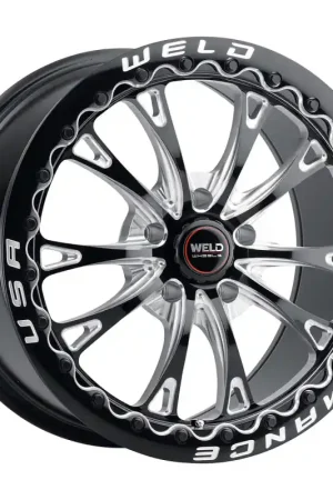 Weld Belmont Beadlock 18x10.5 / 5x120.65 BP / ET65 BS8.25 Gloss Black MIL DIA 78.1 Weekend Sale