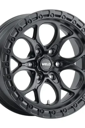 In Demand Weld 17x9 Ledge 6 6x135  ET00 BS 5.00 Satin BLK / Satin BLK Ring 87.1