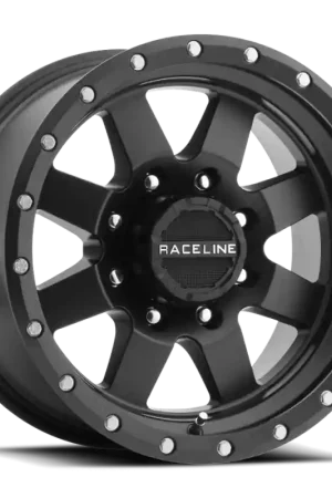 Mega Sale Raceline 935B Defender 18x9in / 5x127 BP / 18mm Offset / 83.82mm Bore - Satin Black Wheel