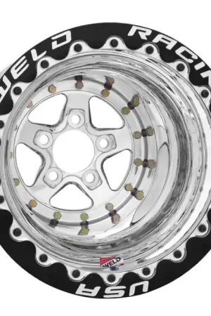 Weld AlumaStar 2.0 15x16 - 5x127 BP - 5in BS Polished/Black Bead Lock Wheel Buy Today