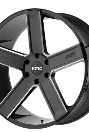 KM702 22X9 6X5.5 S-BLK MILL 15MM Next Day Delivery