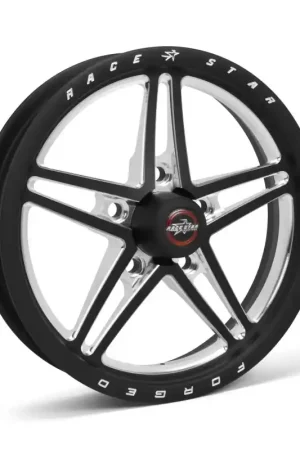 Trusted Brand Race Star 63 Pro Forged 15x3.50 Lug Mount 5x4.50 BC / 1.75in. BS Wheel - Black Anodized/Machined
