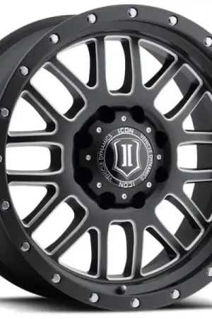 ICON Alpha 20x9 8x180 12mm Offset 5.5in BS 125.2mm Bore Satin Black/Milled Windows Wheel Price Drop