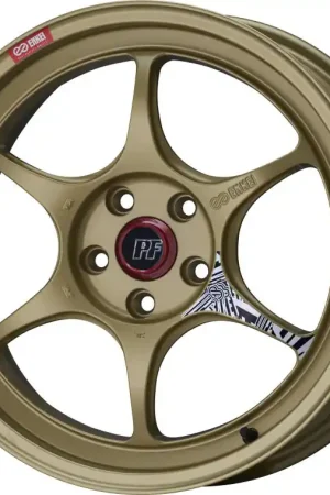 Modern Enkei PF06 18x9in 5x120 BP 42mm Offset 72.5mm Bore Gold Wheel