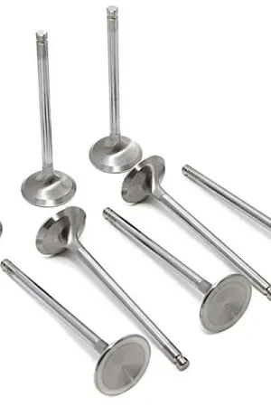 GSC P-D 4G63T Evo1-9/DSM 90-98 Chrome Polished Super Alloy Exhaust Valve - 30.5mm Head(STD) - SET 8 Fast Shipping