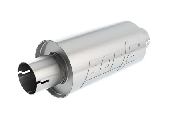 Borla S-Type Muffler 2.5in Inlet/Outlet 5in Round x 10in w/Notch Trusted Brand