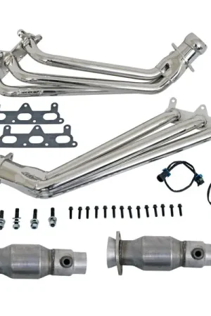 BBK 10-11 Camaro V6 Long Tube Exhaust Headers With Converters - 1-5/8 Chrome Big Sale