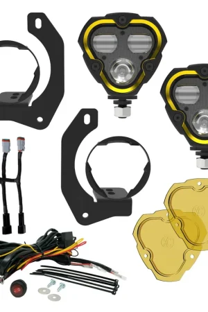Brand New KC FLEX ERA 3 LED DM SAE FOG 2-LIGHT MSTR KIT 10-24 JEEP JK JL JT WINCH BUMPER