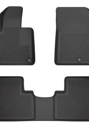 Husky Liners 2020 Kia Telluride Weatherbeater Black Front & 2nd Seat Floor Liners Special Discount