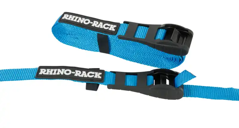 Cheap Rhino-Rack Rapid Tie Down Straps w/Buckle Protector - 4.5m/15ft - Pair - Red