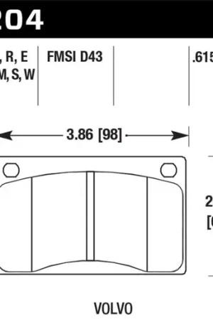 Today Only Hawk 90-93 Volvo 240 DTC-30 Front Race Pads