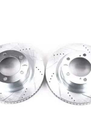 Power Stop 16-21 Toyota Land Cruiser Front Evolution Drilled & Slotted Rotors - Pair Brand New