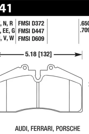Hawk 1986-1991 Porsche 928 CS HPS 5.0 Front Brake Pads In Demand