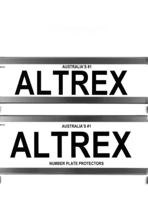 Weekend Sale Altrex NSW \\u0026 SA Premium Combination Chrome Style Number Plate Protectors - without Lines - 6PCC