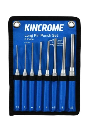 Kincrome 8 Piece Long Pin Punch Set with Carry Pouch - K9470 Last Chance