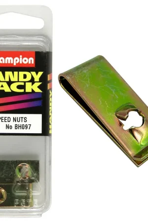 Champion Pack of 3 4.2mm Inner Diameter, 23.95 x 10.9 x 4.2mm Zinc Passivated Steel U-Type Captive Speed Nuts with 16.25mm Centre of Hole to Edge. - BH097 Best Choice