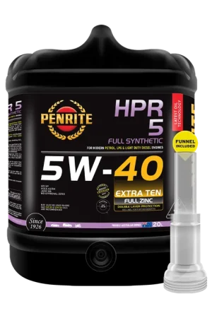 Penrite HPR 5 Full Synthetic Engine Oil 5w40 5W-40 20L HPR05020 (Pickup Only) Crafted