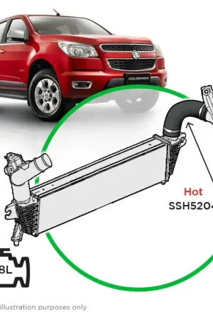 SAAS Silicone Intercooler Hot Pipe to suit Holden Colorado RG 2.8L CTDI2012 - on - SSH5204 Trusted Brand