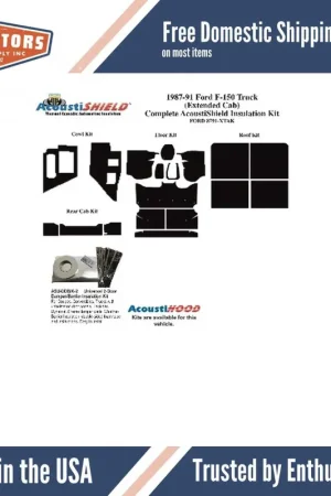 Best Seller Kick Panel Insulation Kit for 87-91 Truck Extended Cab Pickup Cowl