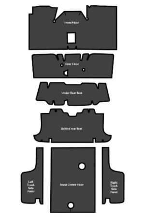Popular Sound Absorber for 1971-1973 Mercury Cougar Die Cut EVA Complete 7Pc