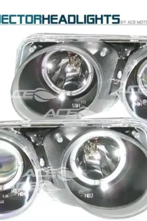 Crafted JDM Black Clear Headlights