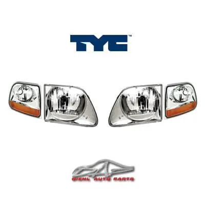 Next Day Delivery Chrome Clear TYC Headlights With Corner