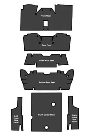 Order Now Sound Deadener for 1967-1970 Mercury Cougar Coupe EVA Complete 7Pc